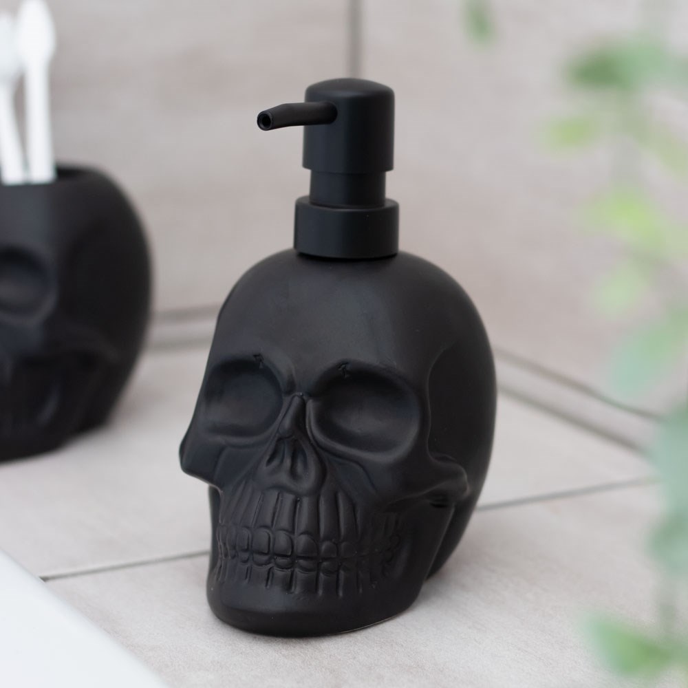 Something Different - Black Skull Soap Dispenser Badkamer set - Multicolours